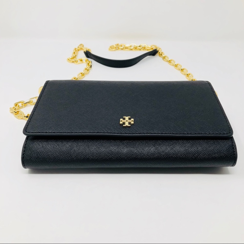 TORY BURCH BLACK WALLET ON CHAIN - Picture 3 of 8